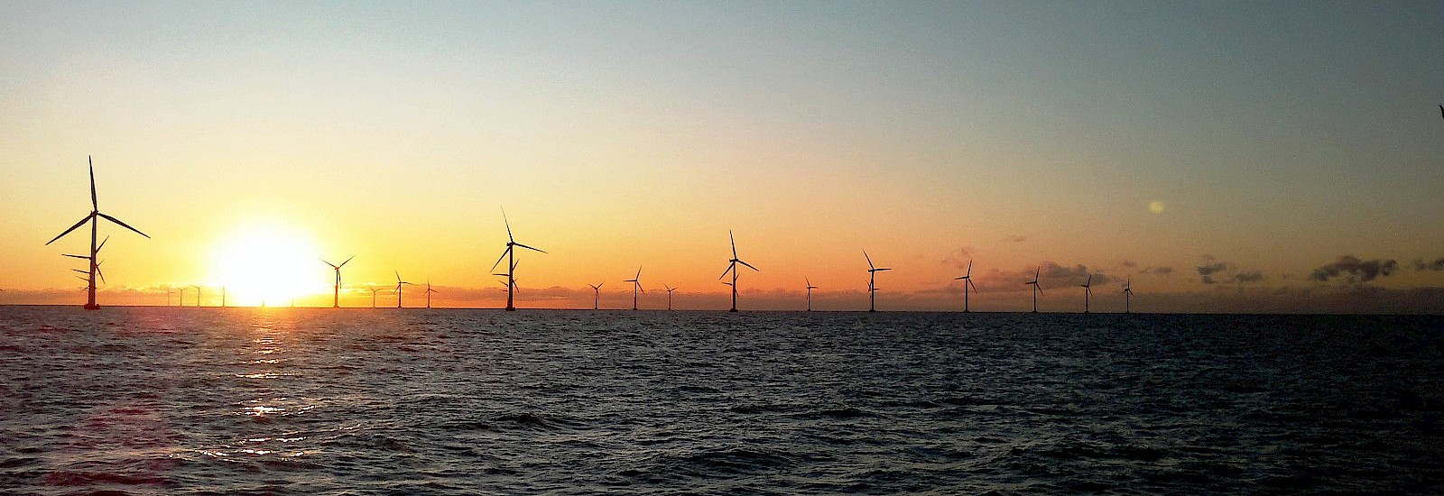 Wind turbines on water