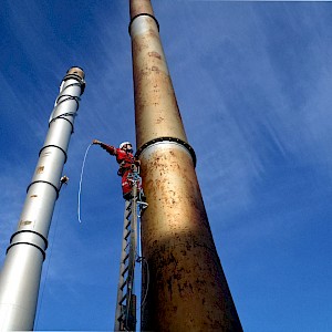 Steeplejack Services for maintenance of chimney stacks, cooling towers, flare stacks and all other high and unconventional structures.