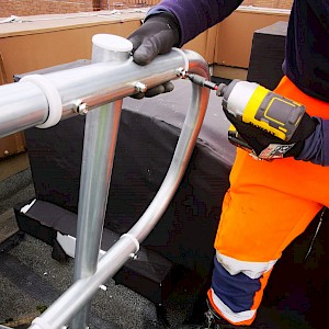 Permanent fall arrest systems are the perfect solution for all high level maintenance tasks to be carried out safely.