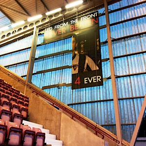 Equinox Installs Memorial Banner at East End Park Stadium