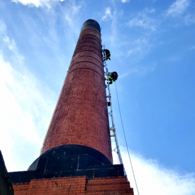 Traditional Brick Chimney Restoration, Edinburgh 2017 - Industrial Rope Access