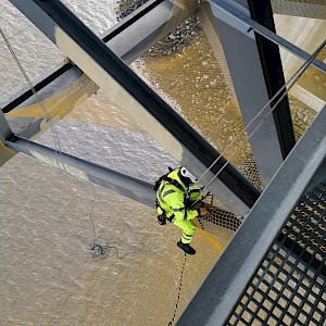 Equinox Access Installs Dropped Object Netting