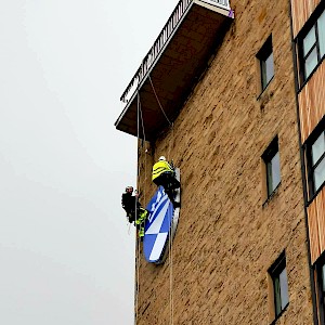 Equinox Installs L.E.D. Shield Sign